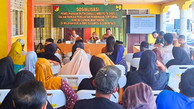
					Kasrem 133/NW Hadiri Sosialisasi dan Doa Bersama Pemeliharaan Rutin Danau Limboto TA. 2025