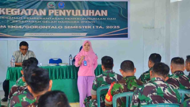
					Cegah Penyalahgunaan Narkoba, Kodim 1304/Gorontalo Gelar Sosialisasi P4GN