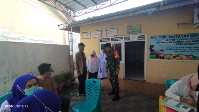 
					Peduli Kesehatan, Babinsa Kodim 1304/Gorontalo Pantau Kegiatan Posyandu Balita, Lansia Dan Ibu Hamil