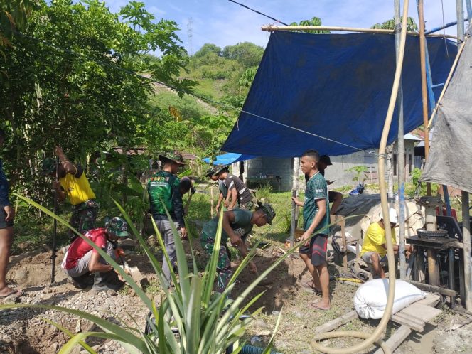 
					Semangat Gotong Royong Warga Bangun Bak Air Bersama Satgas TMMD Ke-125 Kodim 1304/Gorontalo