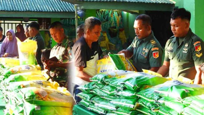 
					Kodim Gorut Gelar Penyaluran Beras Murah