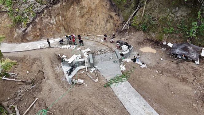 
					Satgas TMMD Ke-125 Kodim 1304/Gorontalo Kejar Target Pembangunan Plat Duiker di Desa Molotabu 